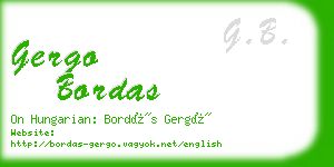 gergo bordas business card